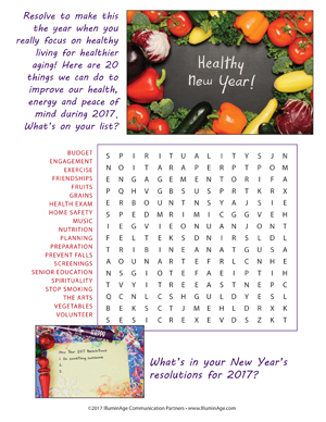 Healthy Aging Resolutions Wordfind
