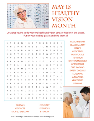 Healthy Vision Month Wordfind