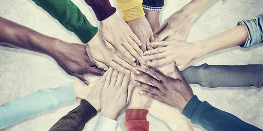 People Hands Together Unity Team Cooperation Concept