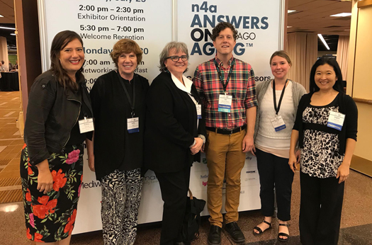 photo of (l-r) Audrey Buehring, Cathy Knight, Karen Heeney, Jon Morrison Winters, Allison Boll, and Angela Miyamoto