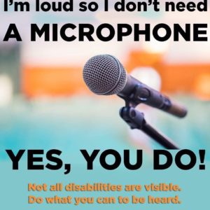 I'm loud so I don't need a microphone banner