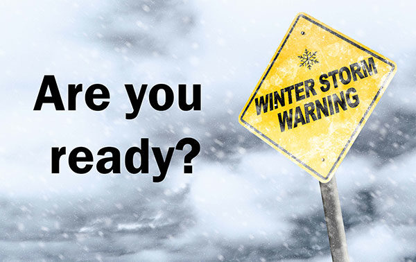 Are you ready? winter storm sign