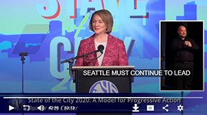 Jenny Durkan State of the City address video screenshot
