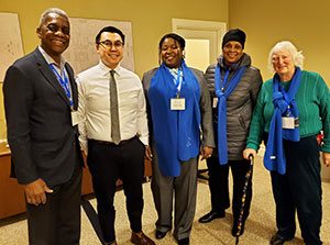 Joe Hailey (left) and other Aging Network advocates met with Sen. Joe Nguyen (34th District) in February.