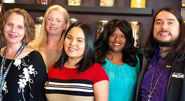 ADS home healthcare coordinators: Kim Wooding, Heather Dagg, Janelle Jackson, Sharon Young, and Charles Sripranaratanakul. Not pictured are Jeni Spight and Christy Narvaez