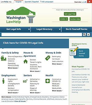 WA Law Help flyer