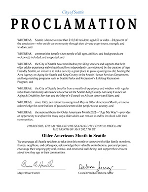 Older Americans Month Proclamation
