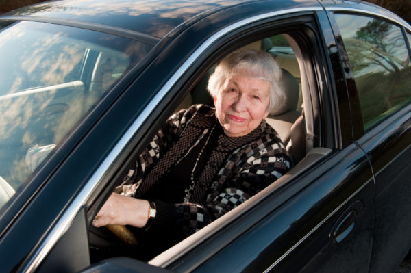 86 year old woman driving her car