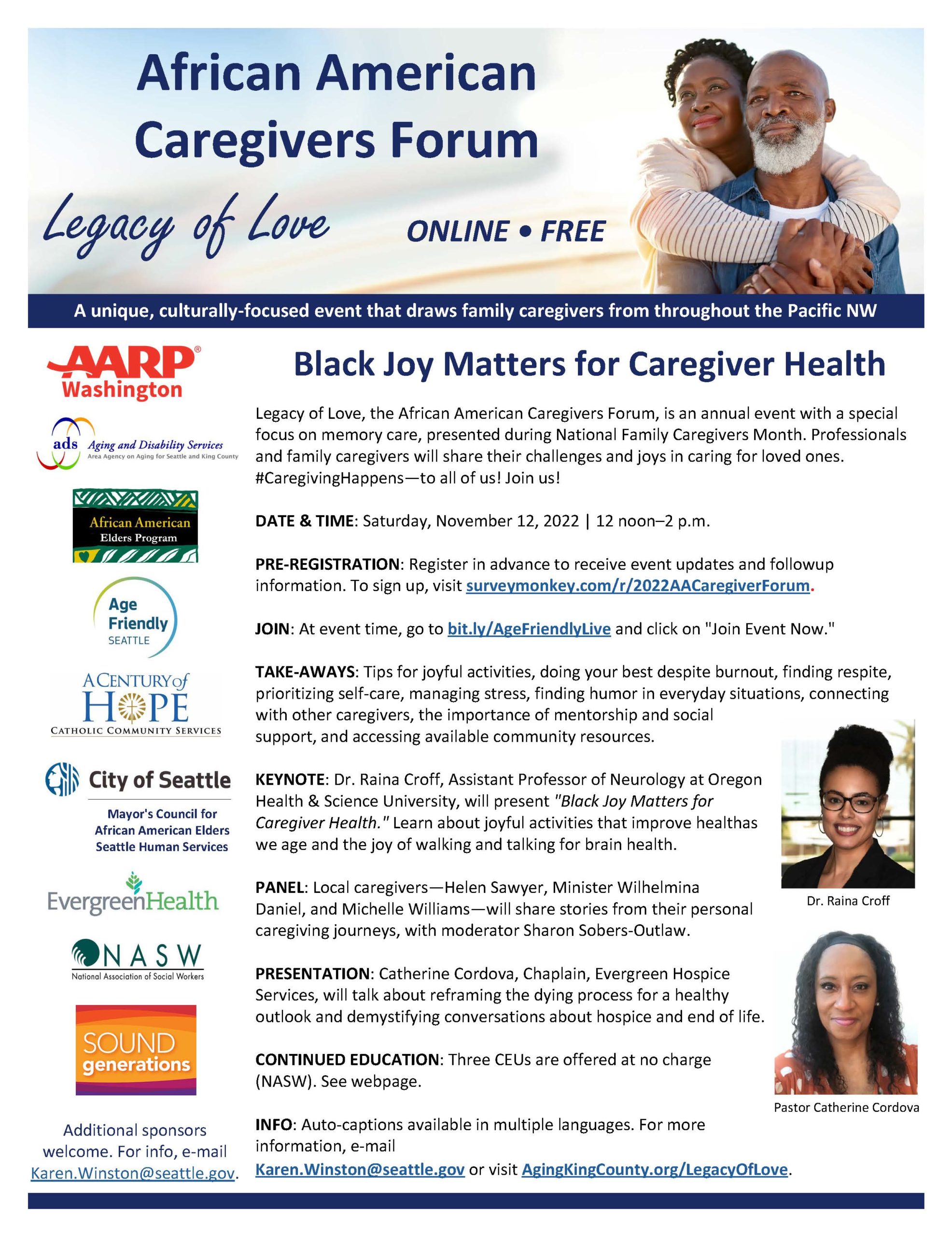 African American Caregivers Forum Flyer