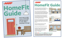 Screenshots of AARP's home fit guide.