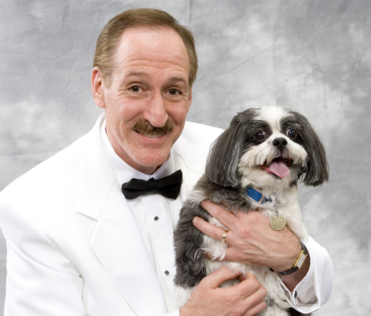 Herb Weisbaum poses with his pet dog, Jack.
