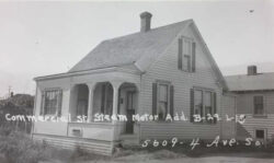 Original 1901 house structure of the Barron Barbershop.