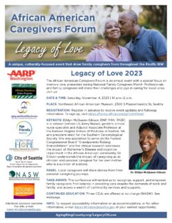 A PDF that advertises the 2023 Legacy of Love event.