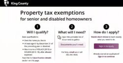Screenshot of a video that explains the King County property exemption.