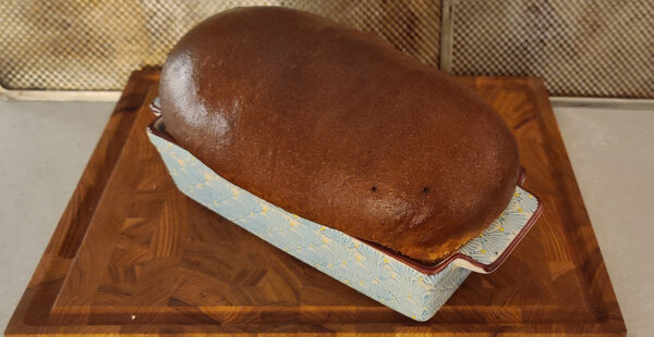 loaf of cooked homemade bread