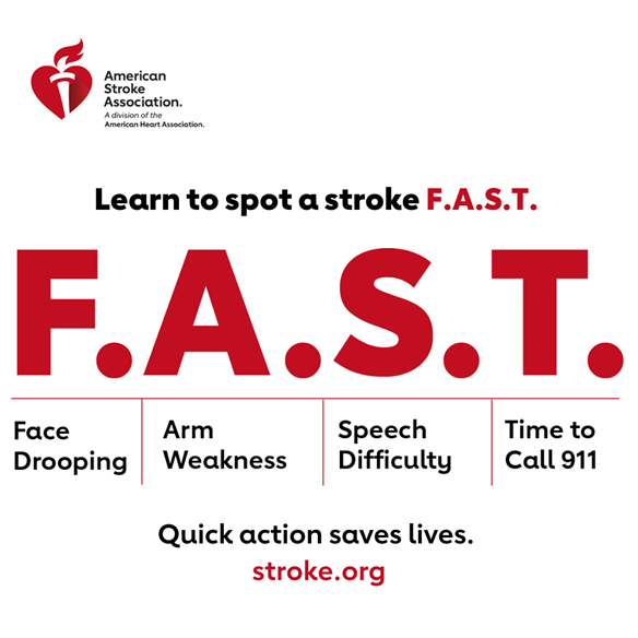 learn to spot a stroke FAST.
