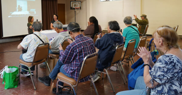 People attend the August Civic Coffee meeting
